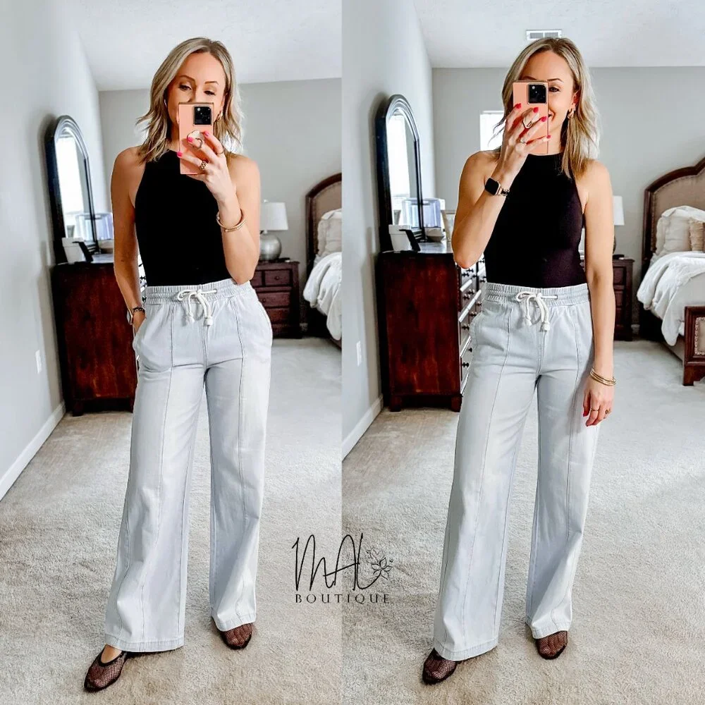 Julia KanCan High Rise Elastic Band Flare Jeans | Women's Pants | Fall Fashion - Picture 3 of 14